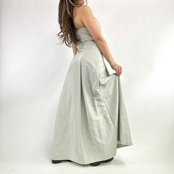 Vintage 90s EXPRESS  BRAND nylon Prom Dress - Picture 5 of 8